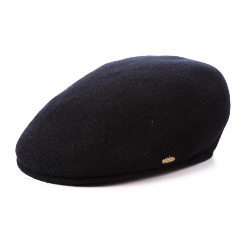 スペインELOSEGUIPIRINEOSベレー帽EL_PIRINEOS45003ベルベットブラック - 帽子 - ウール 