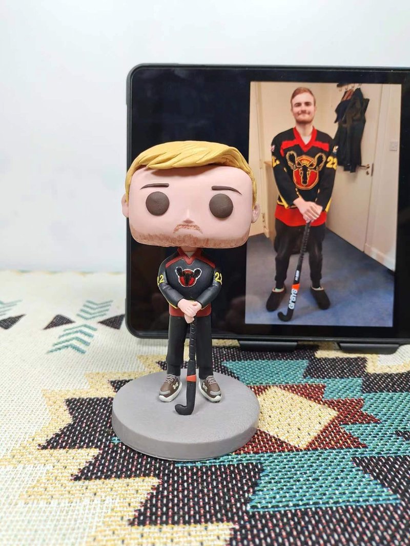 【客製化3D人像公仔】訂製手工Funko Pop男生朋友老公生日禮物 - 玩偶/公仔 - 黏土 多色