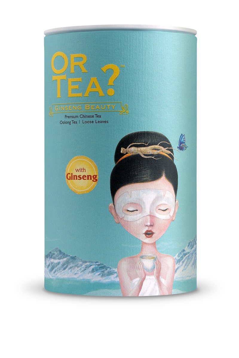 Or Tea? - Ginseng Beauty Paper Canister - ชา - กระดาษ สีน้ำเงิน