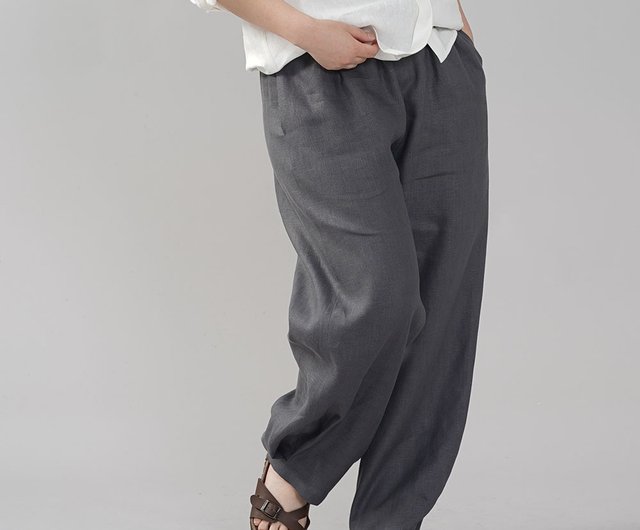 wafu リネン ボールパンツ プレミアムリネン フラックス