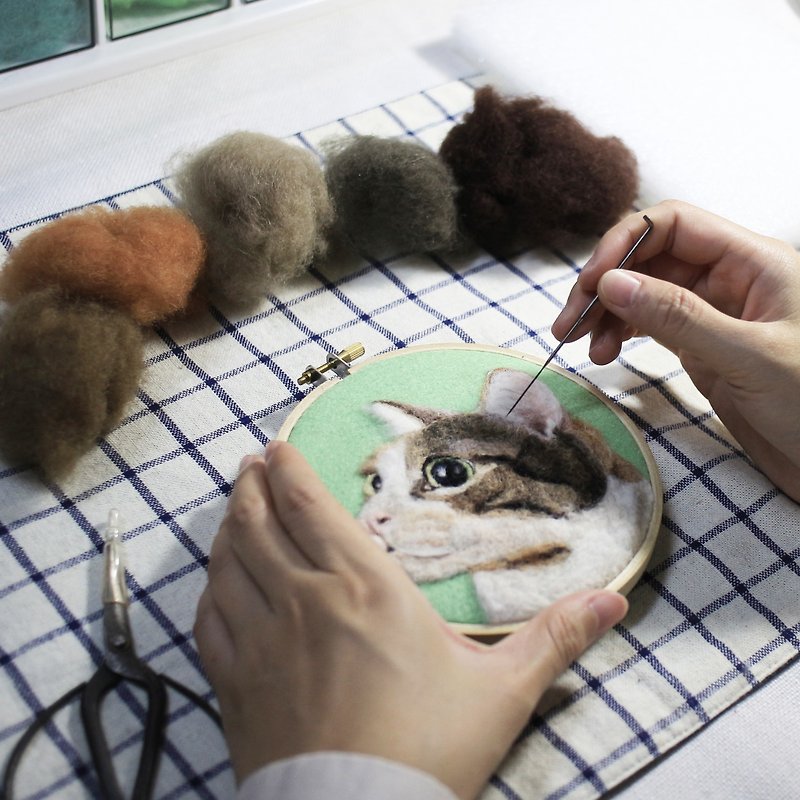Pet Photorealistic Wool Felt Pendant-Experience Activity-Taipei Field 【4 persons in a group】 - Knitting / Felted Wool / Cloth - Wool 