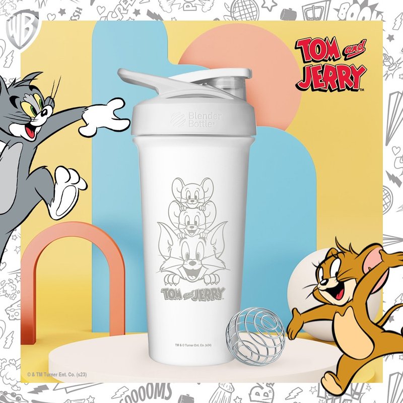 BlenderBottle Strada Sleek Tom&Jerry Shaker Cup Insulated Stainless Steel Bottle - Pitchers - Stainless Steel Multicolor