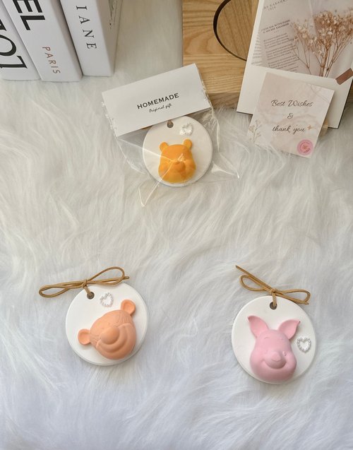 Piggy Candle韓式香氛蠟燭 婚禮小物-小熊維尼家族擴香片