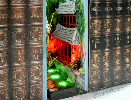 Book Nook CHINA STREET-2 miniature, insert between books - Shop  StudioInteriorS Lighting - Pinkoi