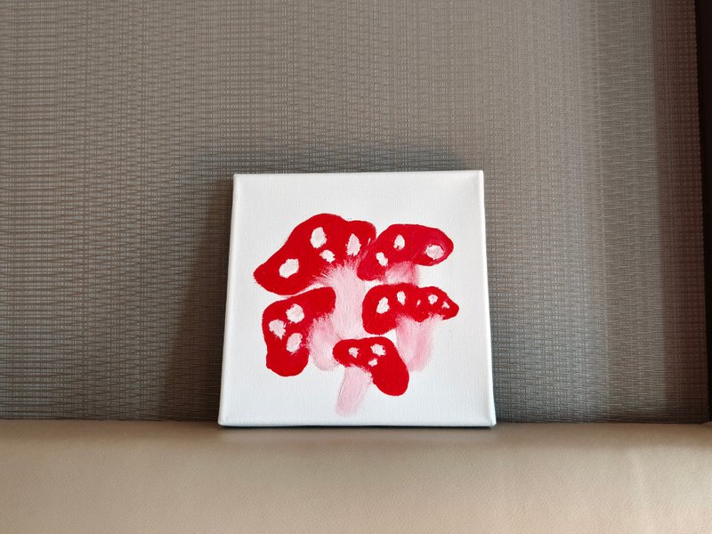 蘑菇/壓克力水彩畫/童趣畫/療癒畫/掛畫 - 海報/掛畫/掛布 - 棉．麻 