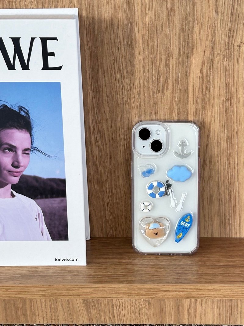 summer bear phone case - 手機殼/手機套 - 其他材質 
