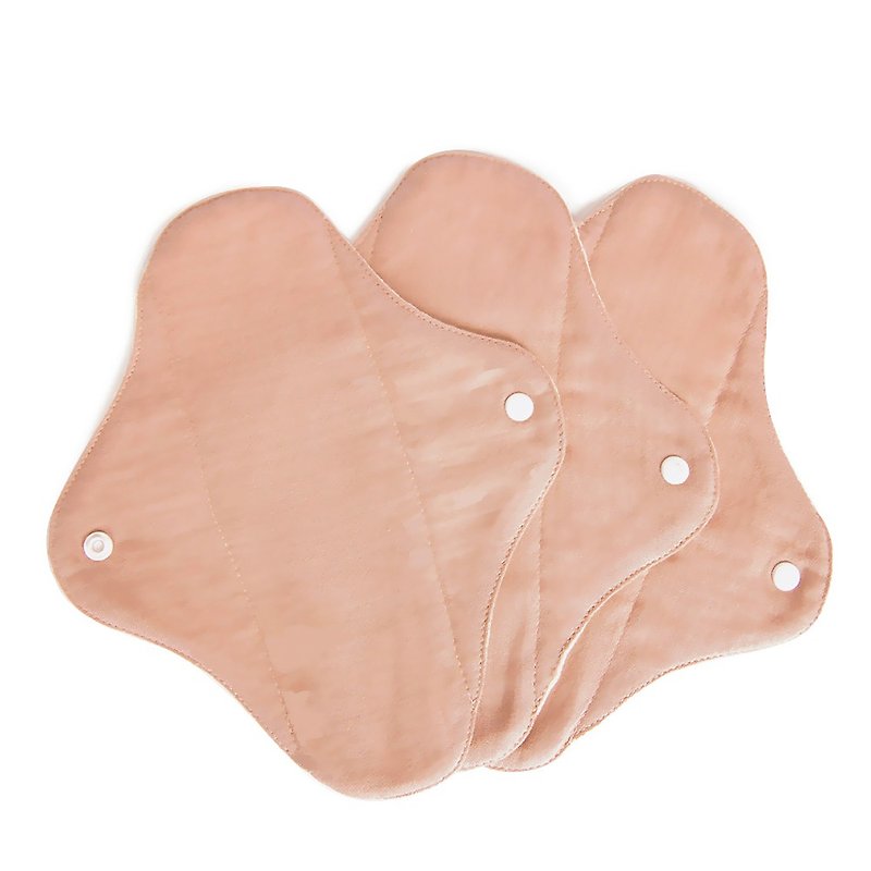 Thick cotton pad set (3 pieces) - Brown - Feminine Products - Cotton & Hemp 
