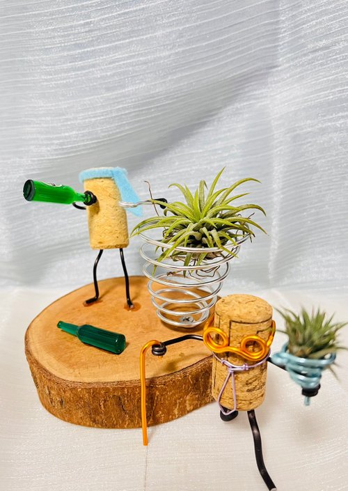 VitaDesign多肉植栽設計 醉美空鳳架 小精靈 辦公桌 桌上展示架 交換 畢業禮物