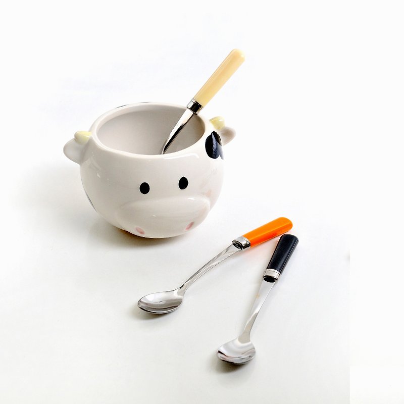 First chopsticks in Taiwan. Lightweight short handle stirring spoon. Three in a group - ช้อนส้อม - โลหะ สีเงิน