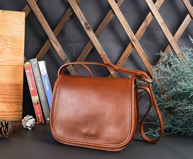 Italian leather saddle discount bag