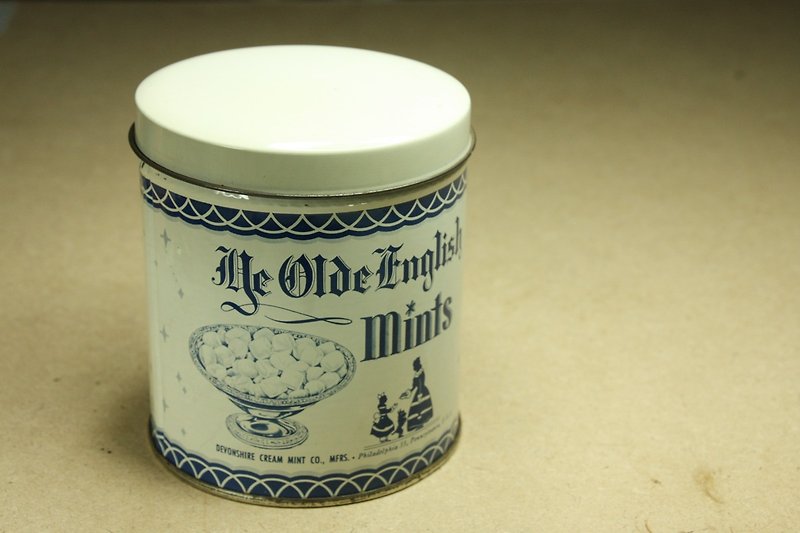 20世紀の古いイギリスのミントキャンディスズ缶の真ん中のオランダから購入 - 収納用品 - 金属 イエロー