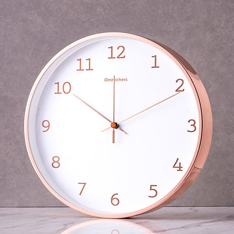 Modern-Elegant and elegant lady clock with silent numbers - นาฬิกา - โลหะ ขาว