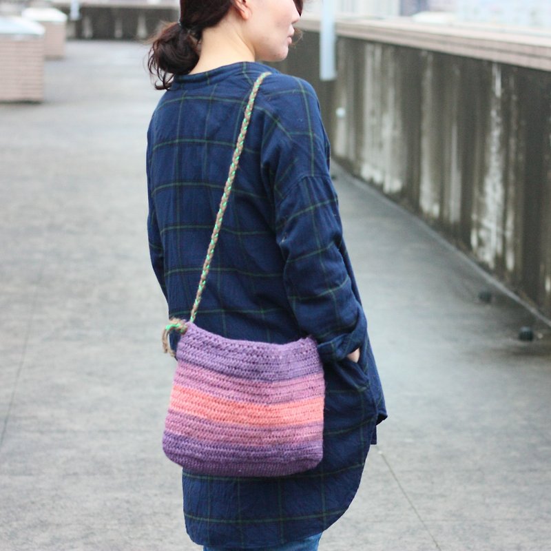 A purple backpack - Messenger Bags & Sling Bags - Cotton & Hemp 