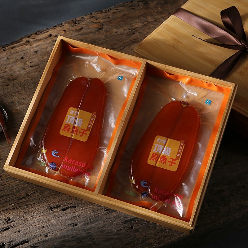Top mullet roe double entry gift box - free engraving bamboo gift box free shipping and fast arrival in the province