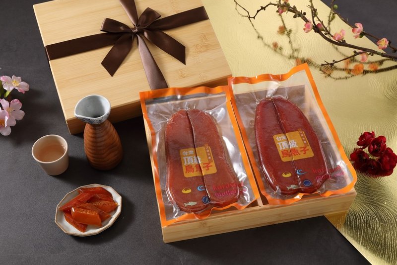 Top quality mullet roe double gift box - free engraved bamboo gift box, free shipping across the province, fast arrival - Other - Fresh Ingredients 