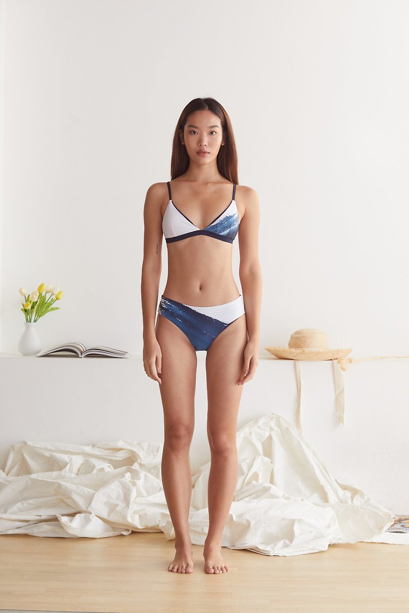 Maiton's Seascape Bikini with Reversible Pants - ชุดว่ายน้ำผู้หญิง - เส้นใยสังเคราะห์ สีน้ำเงิน