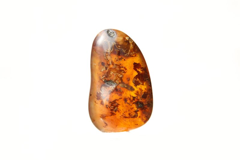 【Series of collectible handicrafts】Hand-grinded Myanmar amber 3 - Items for Display - Gemstone Multicolor