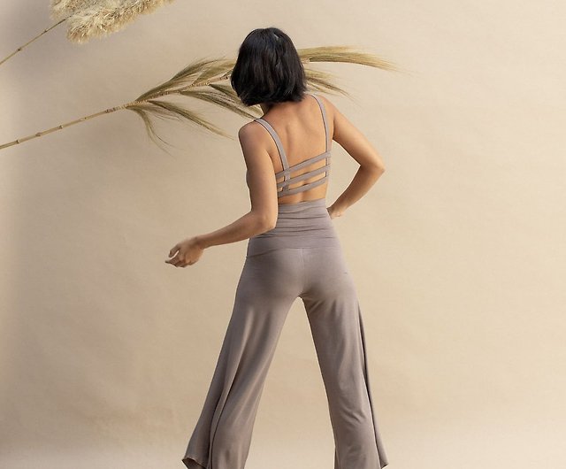 PRE-ORDER】Indigo Luna Flares Wide Yoga Pants Taupe - Shop indigoluna  Women's Yoga Apparel - Pinkoi