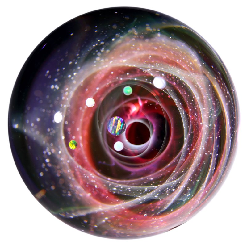 71mm 宇宙玻璃球擺設 no.M254 - 擺飾/家飾品 - 玻璃 紅色