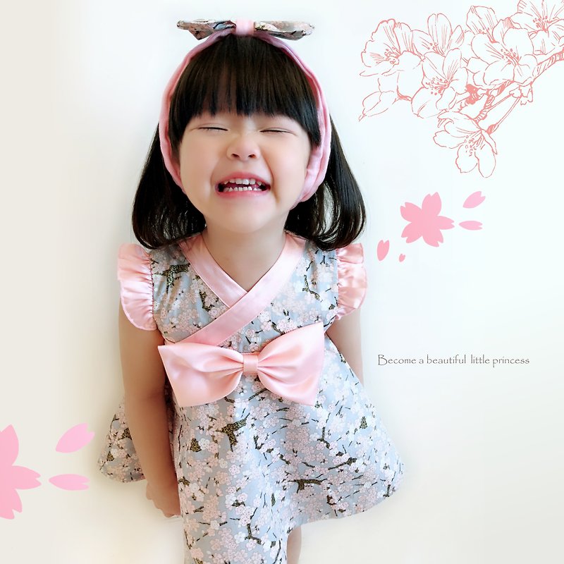 粉幸福櫻の花小公主 短袖 寶寶彌月禮盒組 嬰兒 新生兒禮物 送禮 - 滿月禮物 - 棉．麻 粉紅色