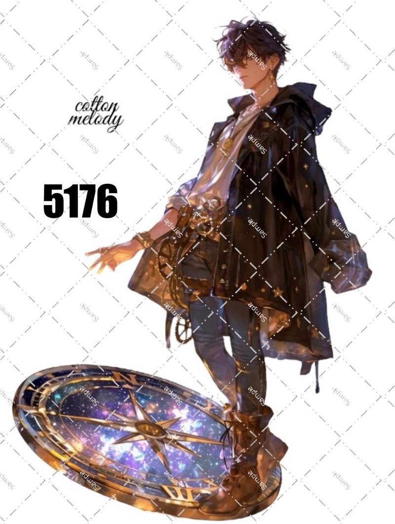 original sticker no.5176 人物ステッカー オリジナルステッカー オリジナル人物ステッカー 装飾ステッカー cotton melody - 貼紙 - 紙 