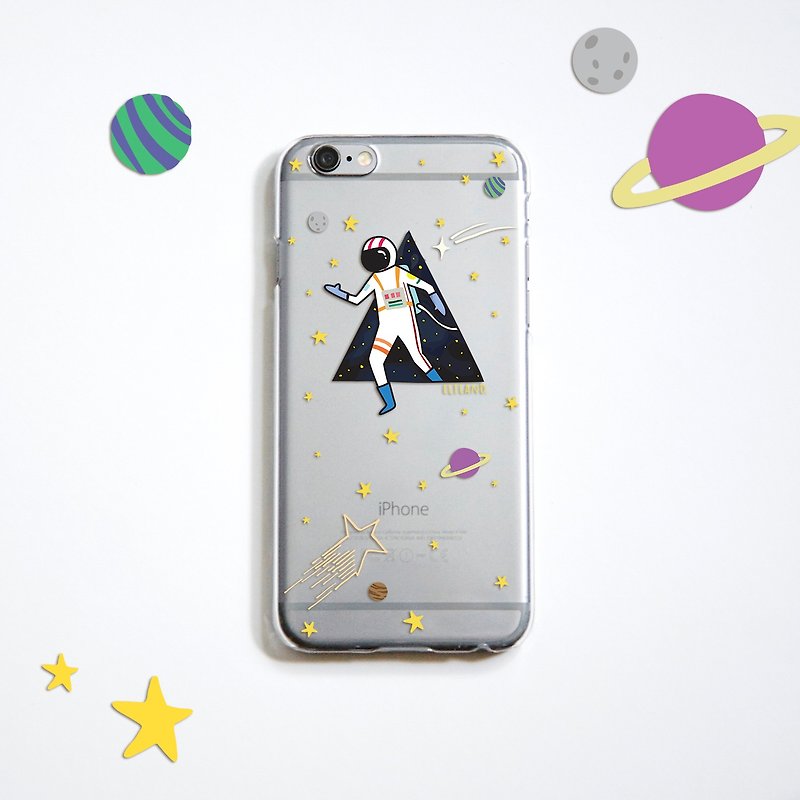 The Brave astronaut pattern phone case, for iPhone, Samsung - เคส/ซองมือถือ - พลาสติก หลากหลายสี