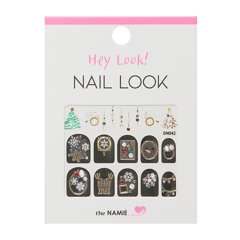 【Christmas】【DIY Nail Art】Hey Look Nail Art Decorative Art Sticker Merry Christmas - Nail Polish & Acrylic Nails - Paper Gold