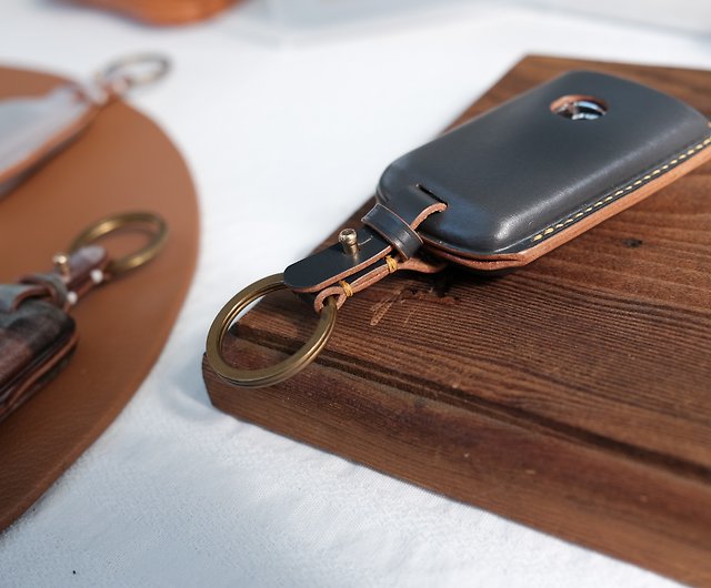 Handmade Leather mazda key Case.Car Keychain.Car Key Cover Holder. - Shop  Navy LeatherCraft Keychains - Pinkoi