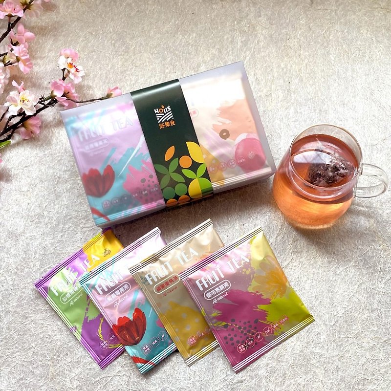 [Mother's Day Gift] Natural Colorful Series_8 pieces of no-added flower and fruit health tea (four flavors) - Tea - Other Materials Green