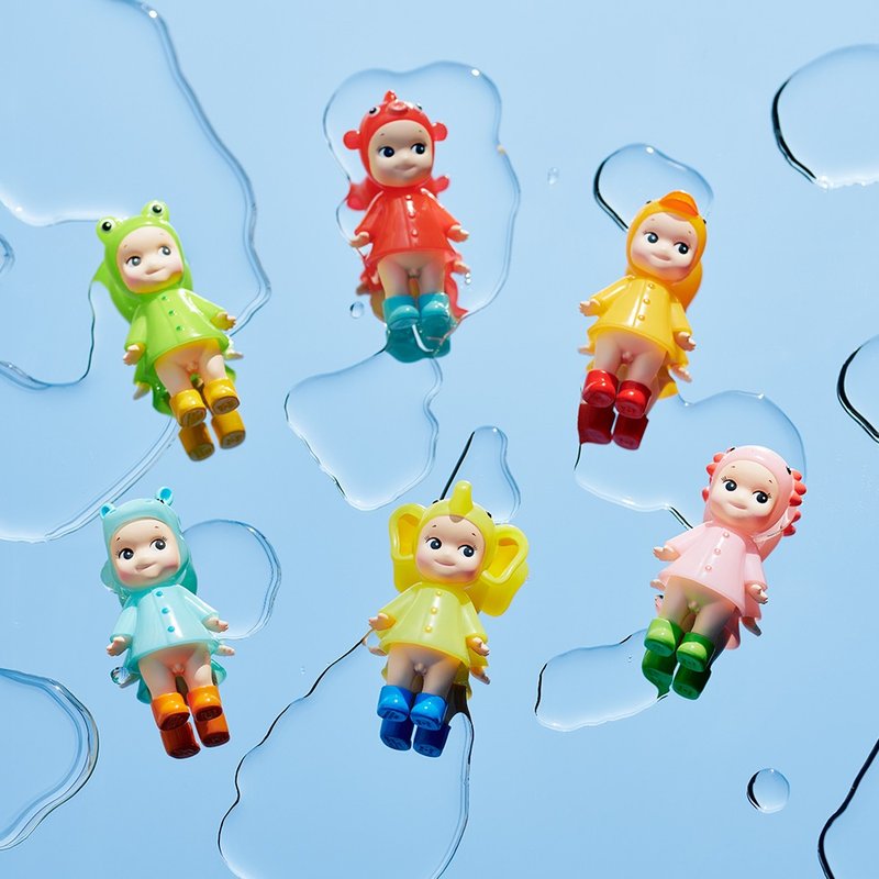 Sonny Angel MiniFigure 雨衣派對 限定版公仔 (盒裝6入) - 公仔/玩偶 - 其他材質 