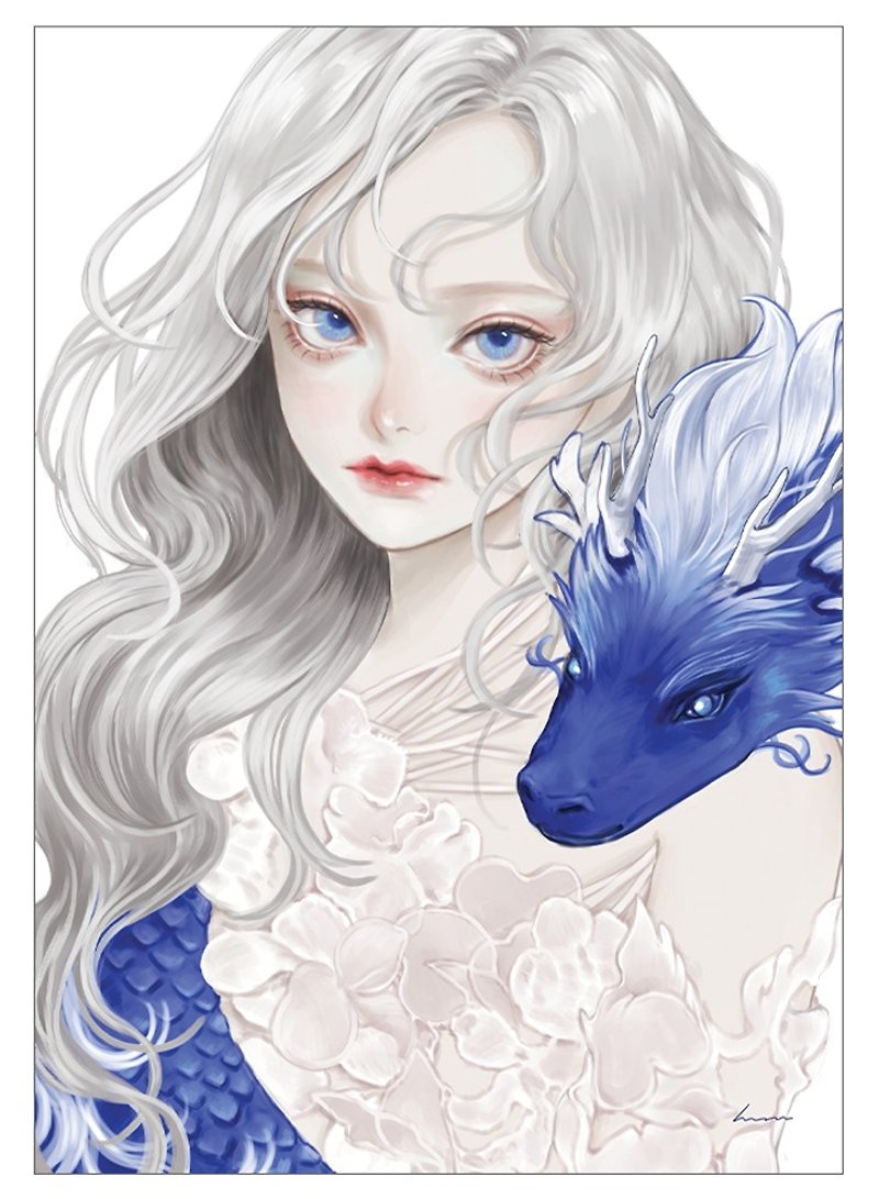 Blue Dragon - 卡片/明信片 - 紙 