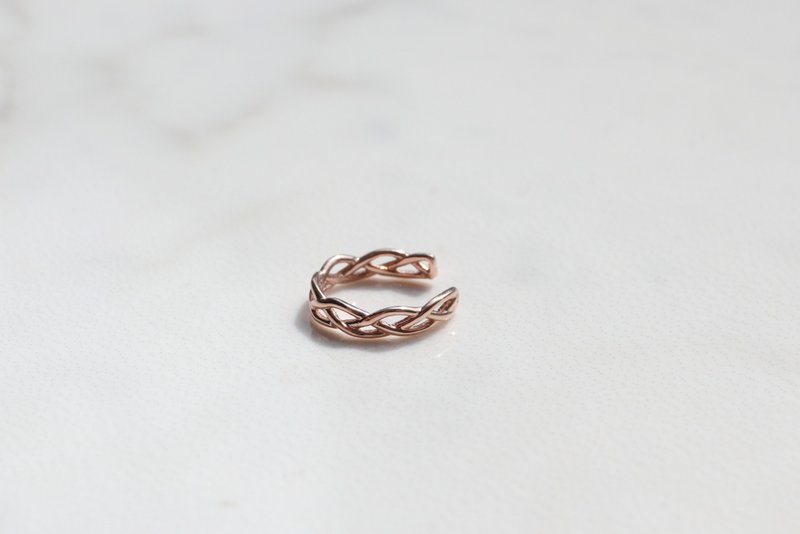 14K Infinity Clip Ear Cuff Earring (Small) 無限耳夾耳環 (小 - 耳環/耳夾/耳骨夾 - 貴金屬 金色