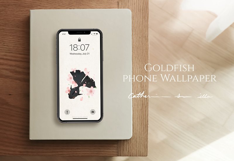[Electronic file free shipping] Zhaofu Little Goldfish-D Style | Mobile Phone Wallpaper | Illustration Wallpaper