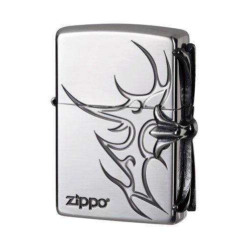 ZIPPO official flagship store] Cross metal badge (bright black