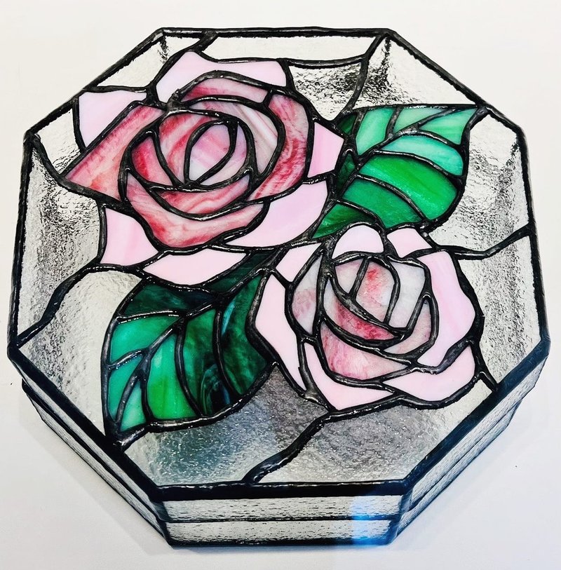 Rose flower treasure box - กล่องเก็บของ - แก้ว หลากหลายสี