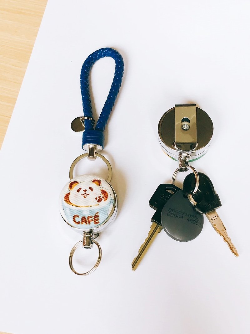 Hand-held gift "key ring" CAFE milk bubble / Valentine's Day Birthday Mother's Day Christmas exchange gift - ที่ห้อยกุญแจ - โลหะ 