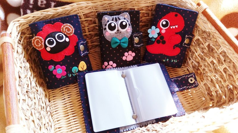 Cute card. Business card storage bag ~ non-woven cloth ~ cat - Folders & Binders - Other Materials Multicolor