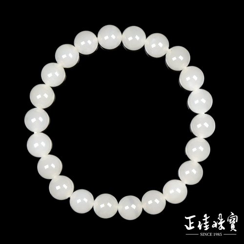 正佳珠寶 Gemsrich Jewelry 【正佳珠寶】和田白玉 頂級新疆老礦 7.8-8.3mm 和田白玉手珠