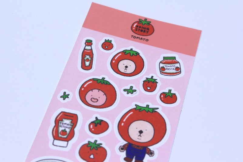 DDINGSTORY Tomato sticker - Stickers - Other Materials Red