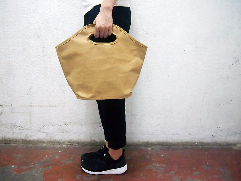 Washable Paper Hand Bag Top Handle Bag HandBag  tote shoulder bag Laptop bag - กระเป๋าคลัทช์ - กระดาษ 