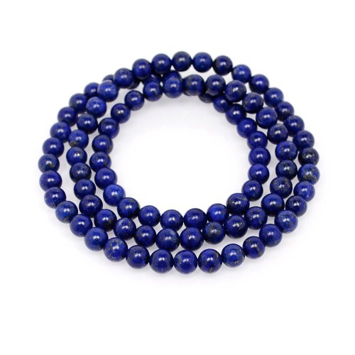 正佳珠寶 Gemsrich Jewelry 【正佳珠寶】青金石 深海藍 6mm 青金石三圈手珠 日本彈力繩
