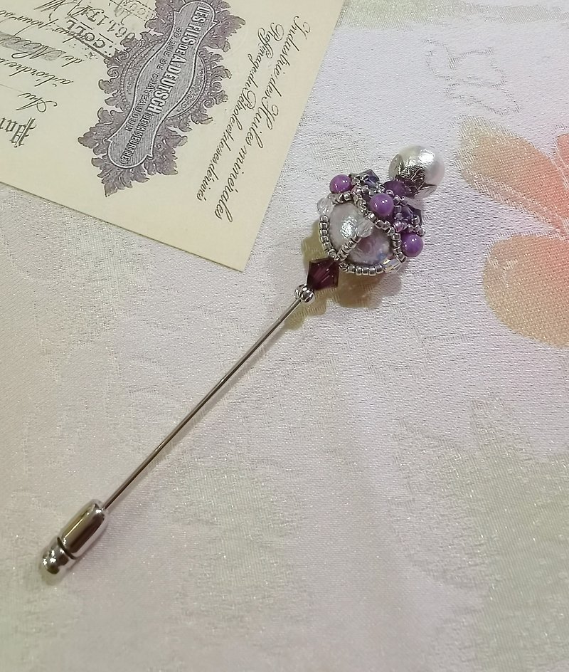 【Beads】【Customized Gift】Scepter Brooch - Brooches - Other Materials Multicolor