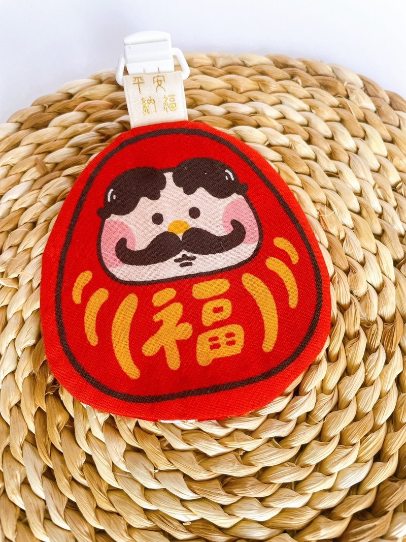 [Japanese Style] Playful God of Fortune Incense Bag Peace Talisman Bag Clip Magnetic Buckle Bag Amulet - Omamori - Cotton & Hemp 