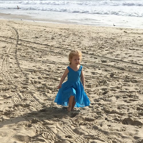 Pure Cute Girls Mod Muse Summer Beach Dress in Aqua 0 - 5 Years