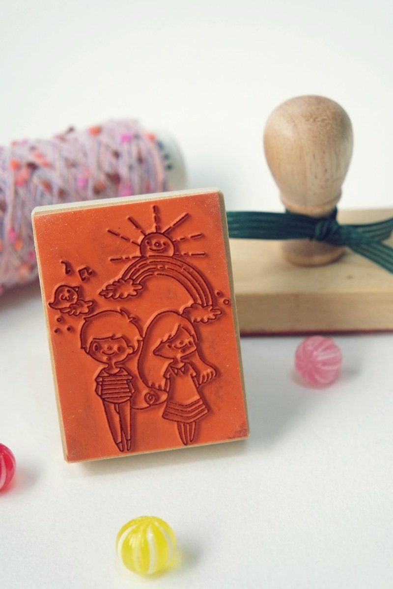 Stamp/ Handle stamp/ you are my sunshine - Stamps & Stamp Pads - Plastic Orange