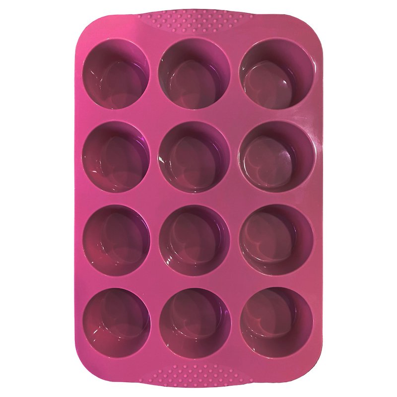 Dr. Cook Silicone Round Cupcake Muffin Baking Molds - Magenta - Cookware - Silicone Purple