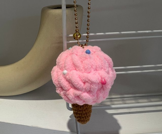 手作りのかぎ針編みアイスクリームチャーム - ショップ rubymade11