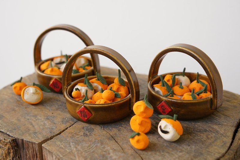 LUNA Series | Pottery Figure Doll Orange - Items for Display - Pottery Orange