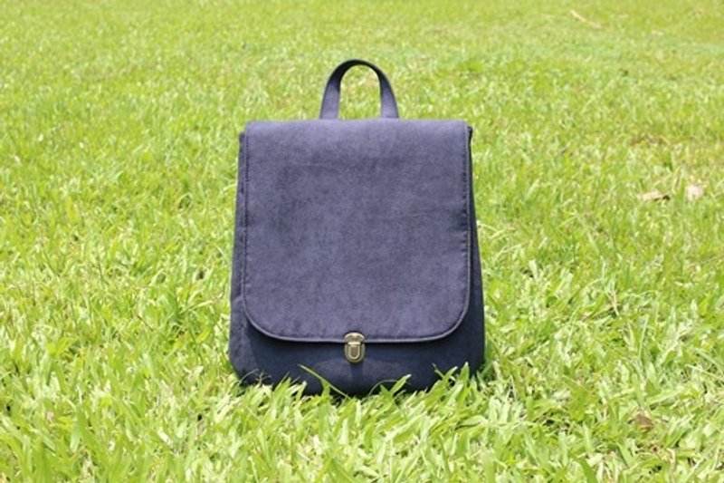 Chez。福利品 - 後背小姐 - 深邃藍 x 檸檬黃 - 後背包/背包/書包 - 聚酯纖維 藍色
