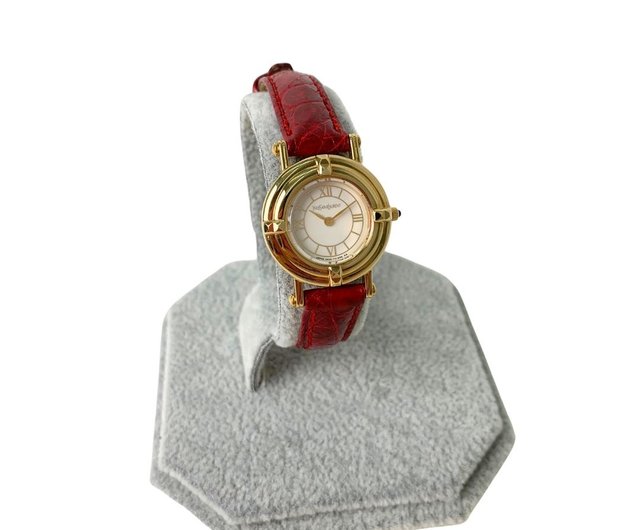 イヴ サンローラン 腕時計 5420-F46649Y レディース 革ベルト - 01480